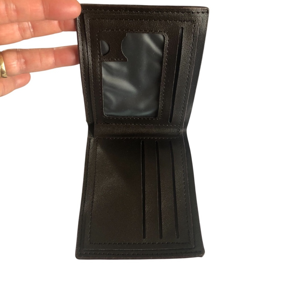 Brown Checkered Wallet - Picture 2 of 5